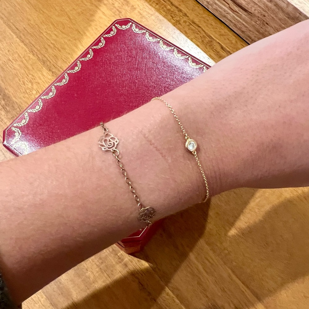 Rose Gold Rose Bracelet